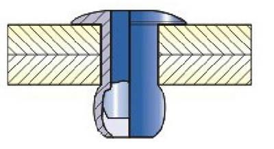 куполообразная заклепка с круглой головкой