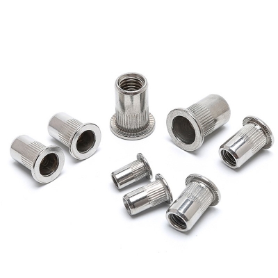 Flat Head Knurled Insert Rivet Nuts